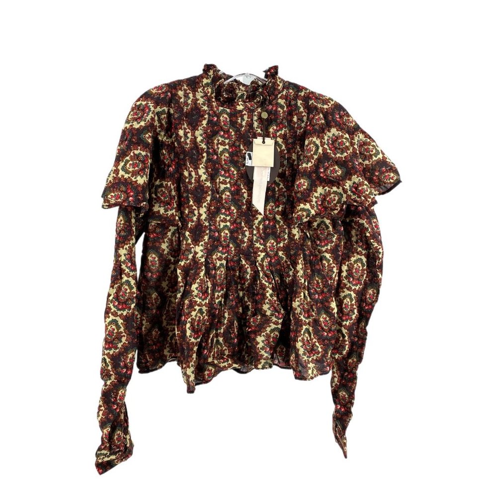 By Timo Classic Floral Turtleneck Blouse | Perfect for Any Occasion